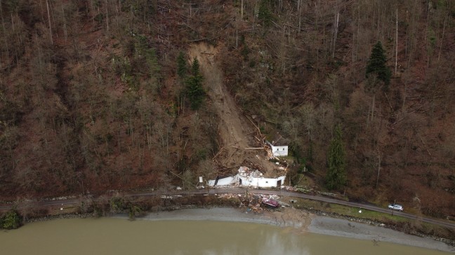 Murenabgang: 500 Jahre altes Haus in Kirchberg ob der Donau von Mure vllig zerstrt