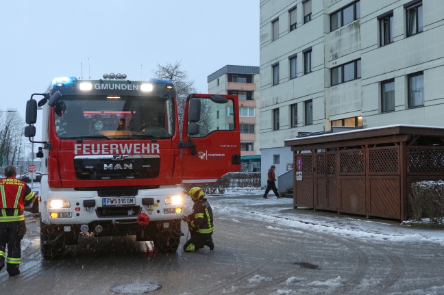 Brand eines Lfters in einer Wohnung eines Mehrparteienwohnhauses in Gmunden