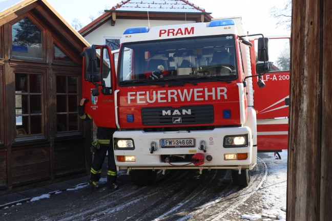 Kchenbrand in einem Wohnhaus in Pram sorgte fr Einsatz der Feuerwehr