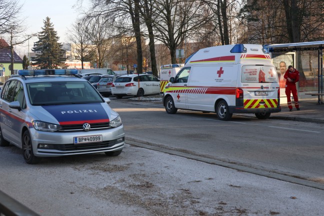 Einsatzkrfte zu eingeklemmter Person nach Sturz in Wels-Lichtenegg alarmiert