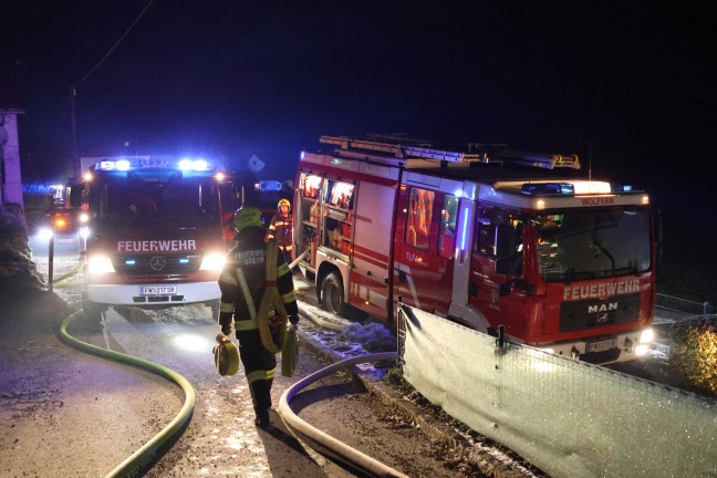 Sechs Feuerwehren bei Brand eines Stadels in Dietach im Einsatz