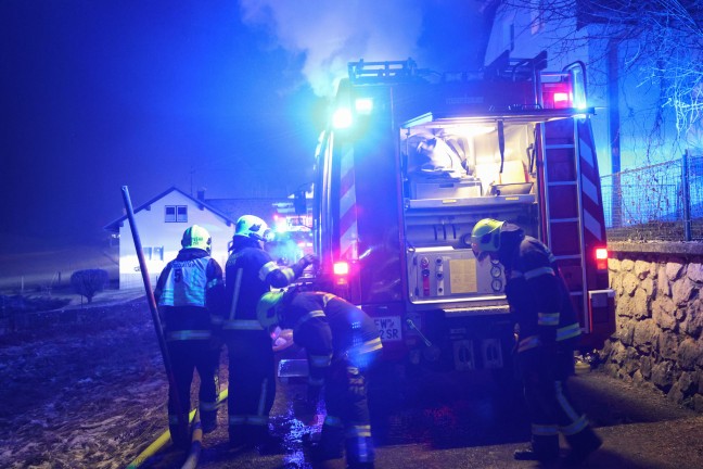 Sechs Feuerwehren bei Brand eines Stadels in Dietach im Einsatz