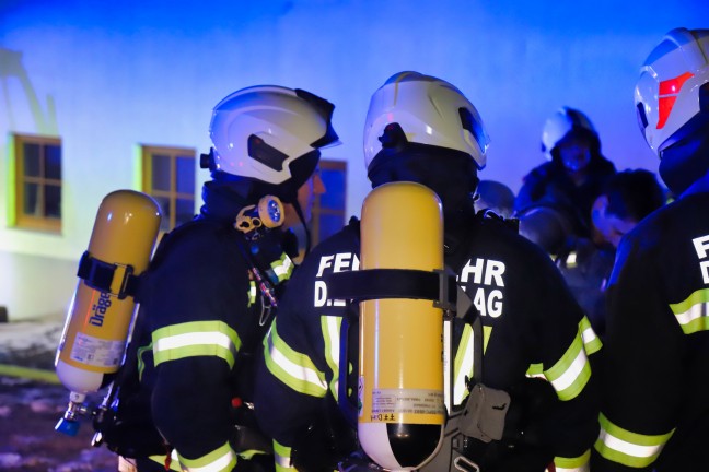 Fnf Feuerwehren zu Wohnhausbrand nach Bad Leonfelden alarmiert