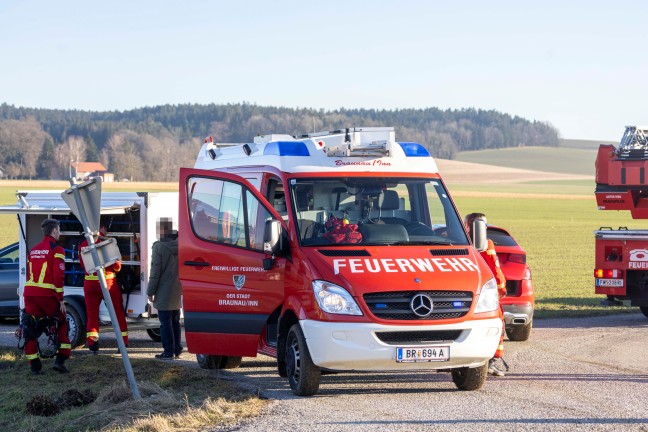 Personenrettung: Hhenretter der Feuerwehr nach schwerem Forstunfall in Mrschwang im Einsatz