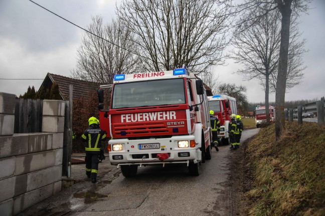 Gemeldeter Dachstuhlbrand in Oftering stellte sich als Heckenbrand heraus