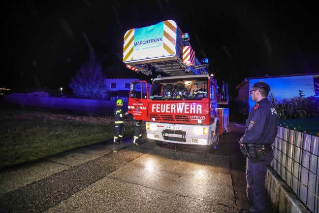 Saunabrand in Marchtrenk noch vor Eintreffen der Feuerwehren bereits gelscht