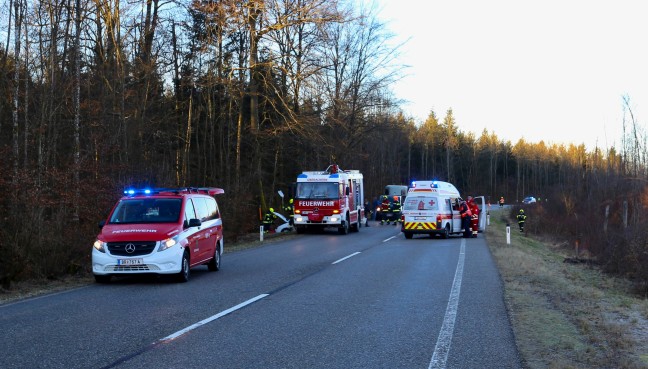 Schwerer Verkehrsunfall eines PKW bei berackern