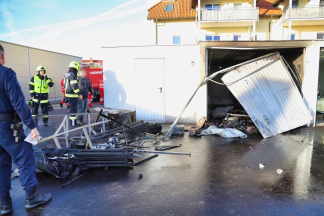 Garagenbrand in Mauthausen rasch gelscht