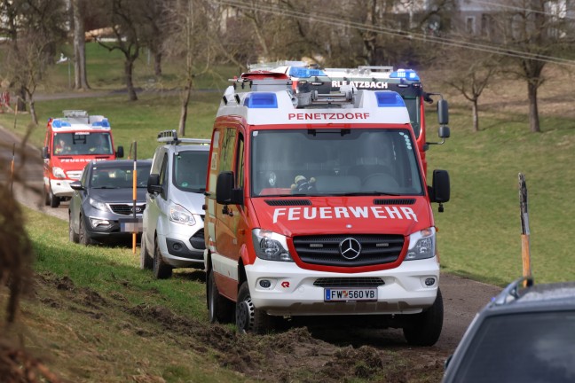 Tdlicher Baggerabsturz bei Forstarbeiten in einem Waldstck in Niederthalheim