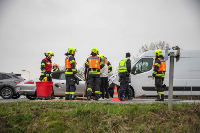 Unfall bei Abbiegevorgang in einem Kreuzungsbereich der Wiener Strae in Marchtrenk