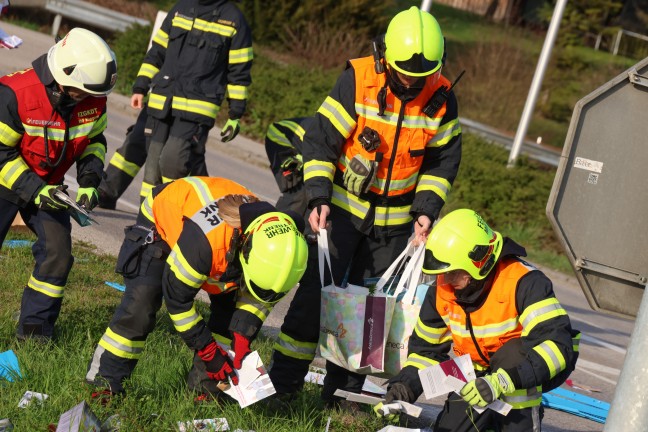 Drei Verletzte bei schwerem Kreuzungscrash auf Wiener Strae in Marchtrenk