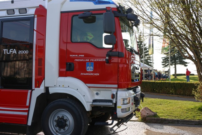 Brand im Gebude bei einem Golfplatz in Bad Hall sorgte fr Einsatz zweier Feuerwehren