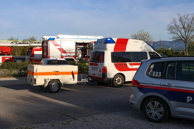 Brand im Gebude bei einem Golfplatz in Bad Hall sorgte fr Einsatz zweier Feuerwehren