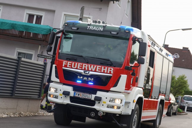 Gemeldeter Brand in einem Einfamilienhaus in Traun besttigte sich zum Glck nicht