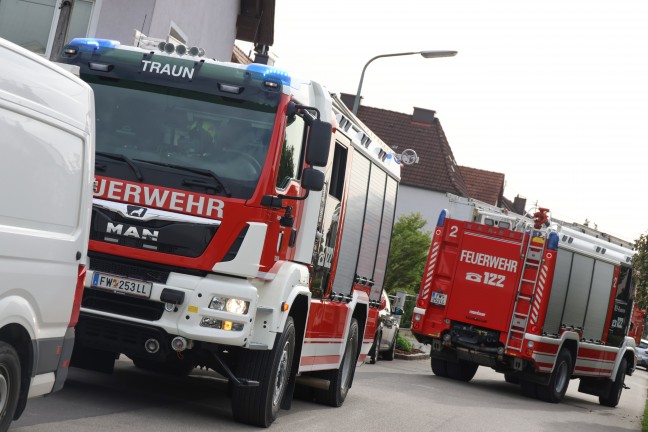 Gemeldeter Brand in einem Einfamilienhaus in Traun besttigte sich zum Glck nicht