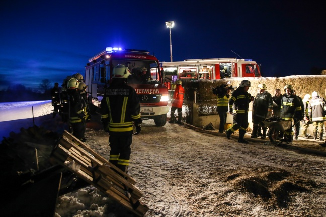 Neun Feuerwehren bei Brand in St. Agatha im Einsatz