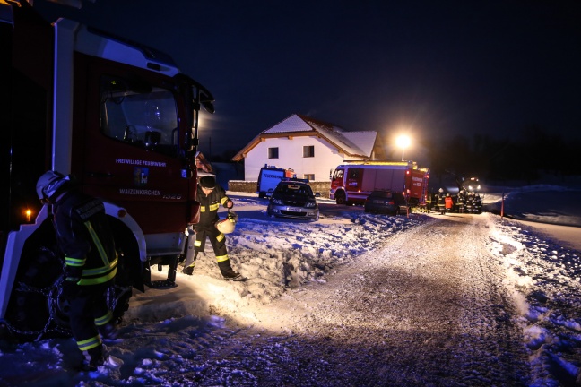 Neun Feuerwehren bei Brand in St. Agatha im Einsatz