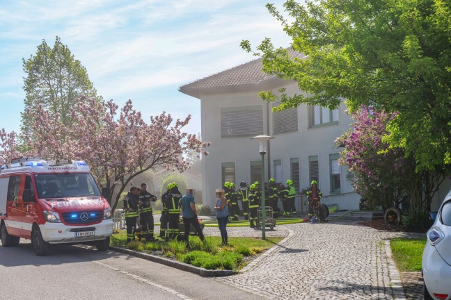 Brand im Gemeindeamt in Hinzenbach sorgte fr Einsatz zweier Feuerwehren