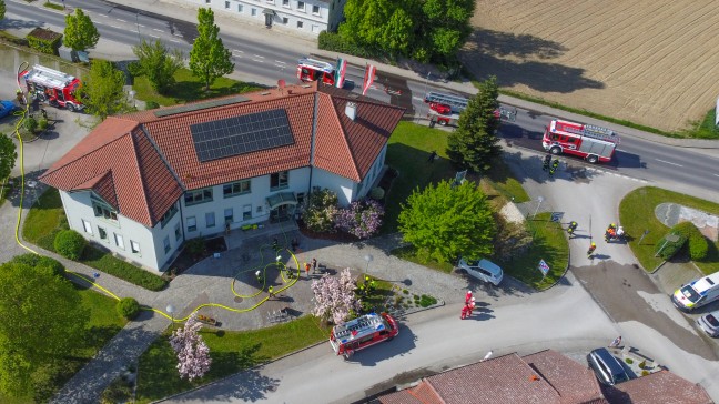 Brand im Gemeindeamt in Hinzenbach sorgte fr Einsatz zweier Feuerwehren