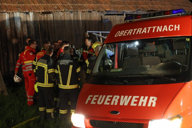 Fnf Feuerwehren bei Wohnhausbrand in Taufkirchen an der Trattnach im Einsatz