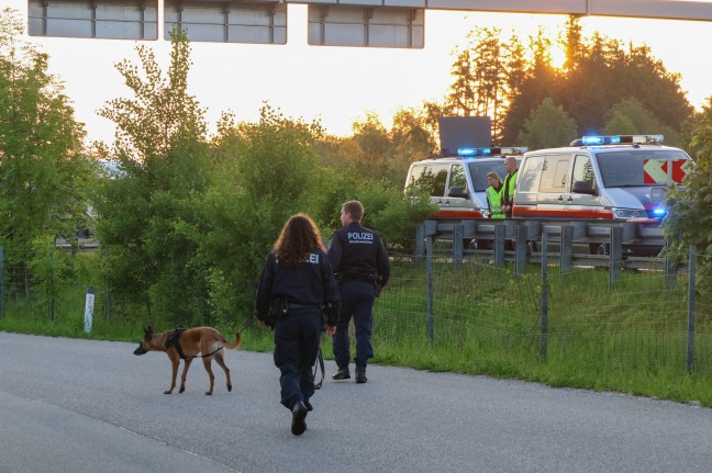 Drohnen im Einsatz: Personensuche nach davongelaufenem Unfalllenker am Voralpenkreuz bei Sattledt