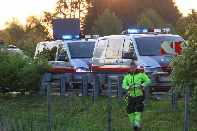 Drohnen im Einsatz: Personensuche nach davongelaufenem Unfalllenker am Voralpenkreuz bei Sattledt