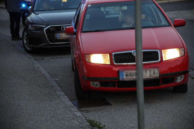 Verkehrsunfall in Thalheim bei Wels endet zum Glck glimpflich