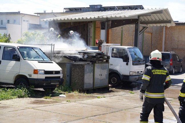 Drei Feuerwehren bei Brand in Leonding im Einsatz