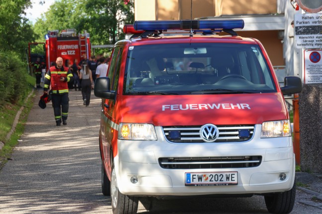 Schaulustige im Weg: Einsatz bei angebranntem Kochgut in einer Wohnung in Wels-Vogelweide