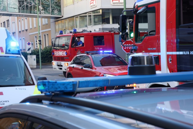 Brand einer Lüftungsanlage an einem Wohn- und Geschäftsgebäude in Wels-Innenstadt