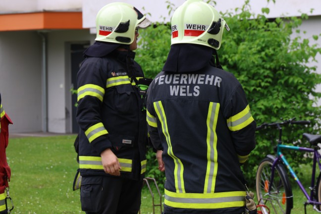 Brand in der Küche eines Mehrparteienwohnhauses in Wels-Lichtenegg