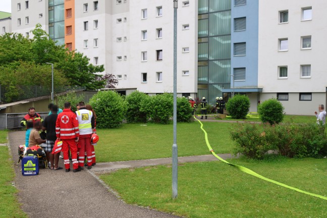 Brand in der Küche eines Mehrparteienwohnhauses in Wels-Lichtenegg