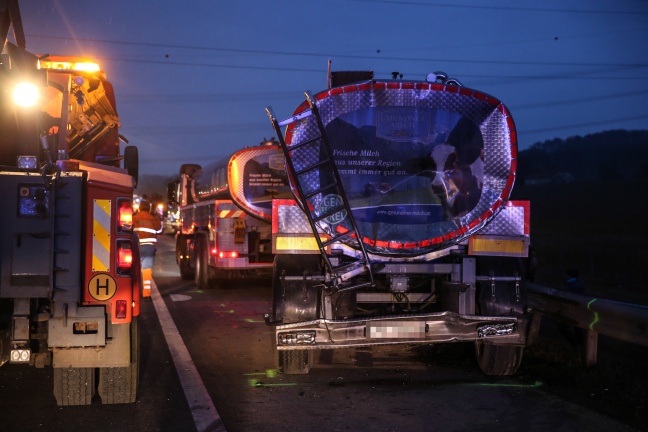 Serienauffahrunfall auf der Westautobahn bei Linz