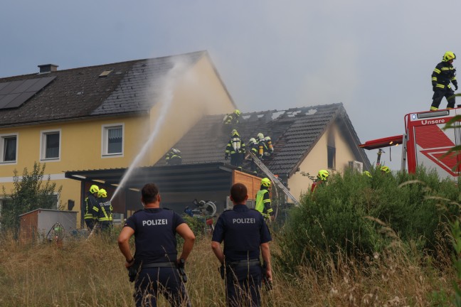 Vier Feuerwehren bei Garagenbrand in St. Marien im Einsatz