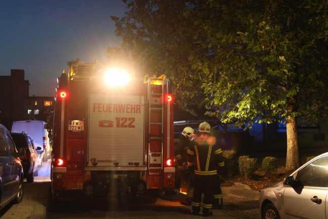 Optische Tuschung durch Kerze lste kurzzeitigen Einsatz der Feuerwehr in Wels-Neustadt aus