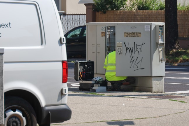 Kreuzungscrash in Wels-Innenstadt whrend Arbeiten an der Ampelanlage