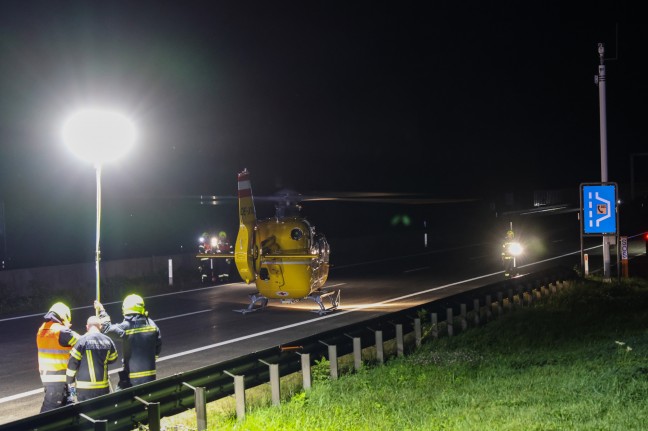 Geisterfahrerunfall: Autolenker (19) bei Frontalcrash auf Westautobahn in Vorchdorf tdlich verletzt