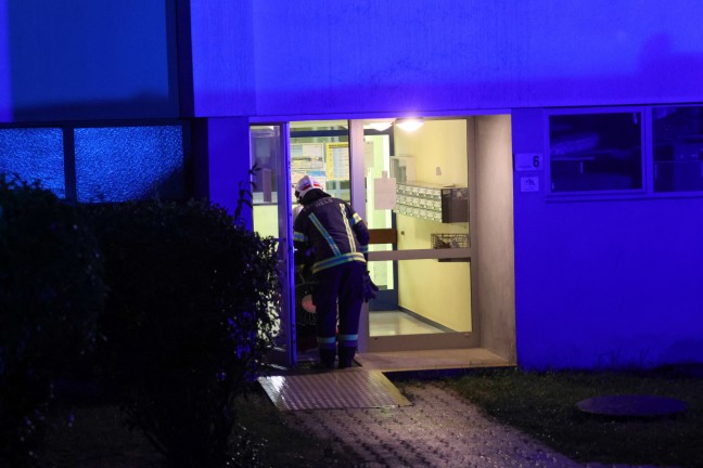 Brett angebrannt: Einsatz der Feuerwehr nach Rauchentwicklung in einer Wohnung in Wels-Lichtenegg
