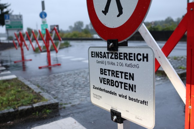 Hohe Pegelstnde: Angespannte Lage ber Nacht an zahlreichen Bchen und Flssen in Obersterreich