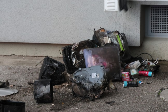 Kchenbrand in einer Wohnung eines Mehrparteienwohnhauses in Wels-Vogelweide
