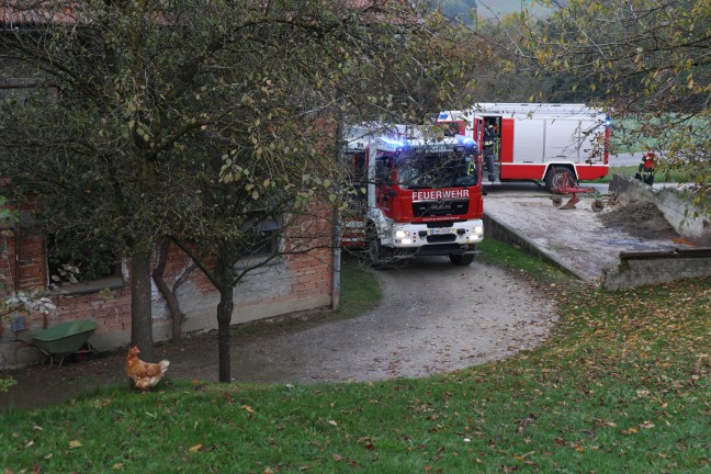 Rechtzeitig entdeckt: Brand in einem Stall eines Bauernhofes in St. Marienkirchen an der Polsenz