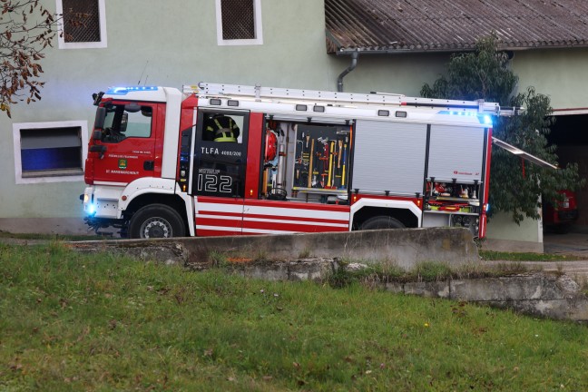 Rechtzeitig entdeckt: Brand in einem Stall eines Bauernhofes in St. Marienkirchen an der Polsenz
