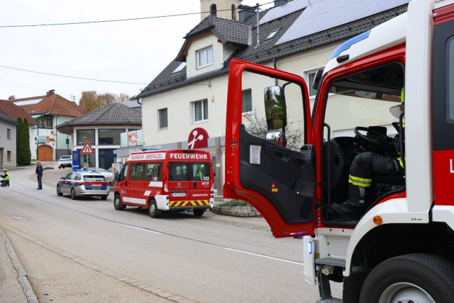 Verkehrsunfall im Ortszentrum von Eberstalzell
