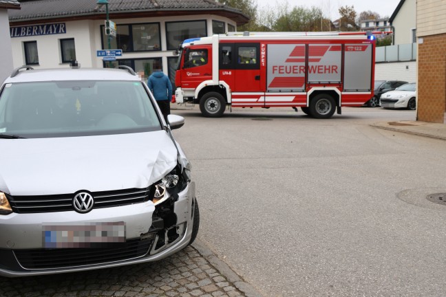 Verkehrsunfall im Ortszentrum von Eberstalzell