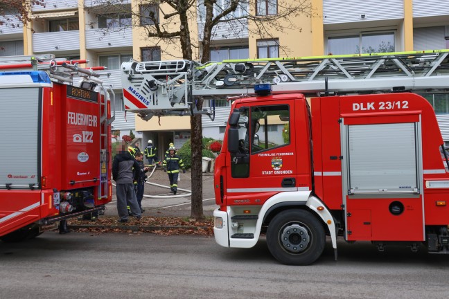 Kchenbrand in einer Wohnung eines Mehrparteienwohnhauses in Gmunden
