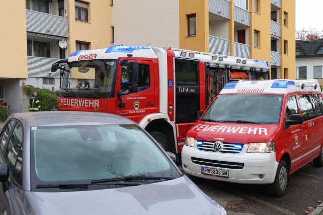 Kchenbrand in einer Wohnung eines Mehrparteienwohnhauses in Gmunden