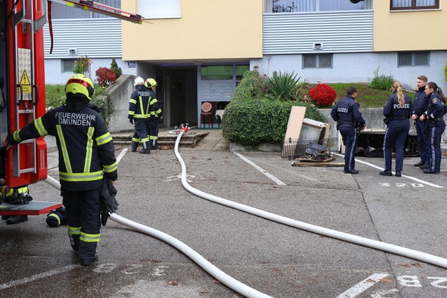 Kchenbrand in einer Wohnung eines Mehrparteienwohnhauses in Gmunden