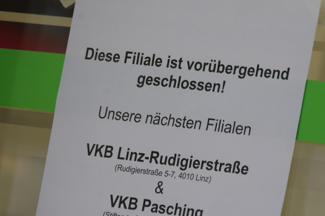 Tatverdchtiger nach Raubberfall auf Bankfiliale in Linz ausgeforscht und festgenommen