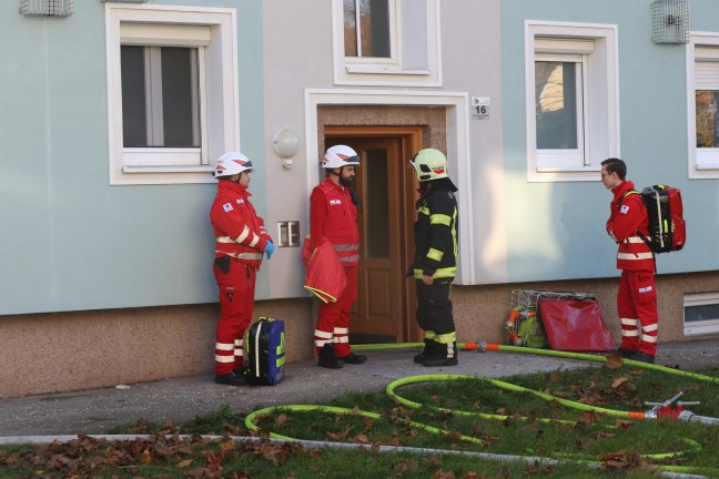 Brand in einer Dachgeschowohnung eines Mehrparteienwohnhauses in Wels-Vogelweide