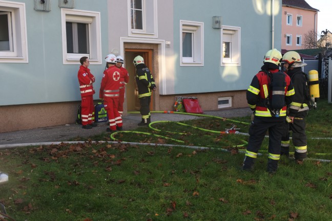 Brand in einer Dachgeschowohnung eines Mehrparteienwohnhauses in Wels-Vogelweide
